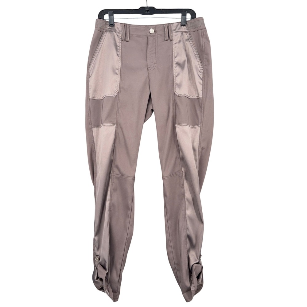 White House Black Market The Straight Crop Women 6 Polyester Spandex Taupe Brown
